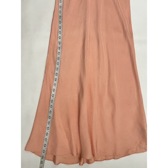 J. Crew Gwyneth Cupro Blend Slip Dress Size 12 Peach Midi Feminine Festival - Picture 6 of 6